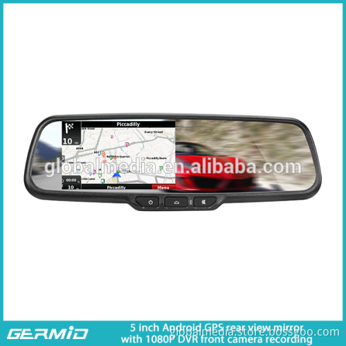 Android rear view mirror with DVR recorder and bluetooth handsfree car kit